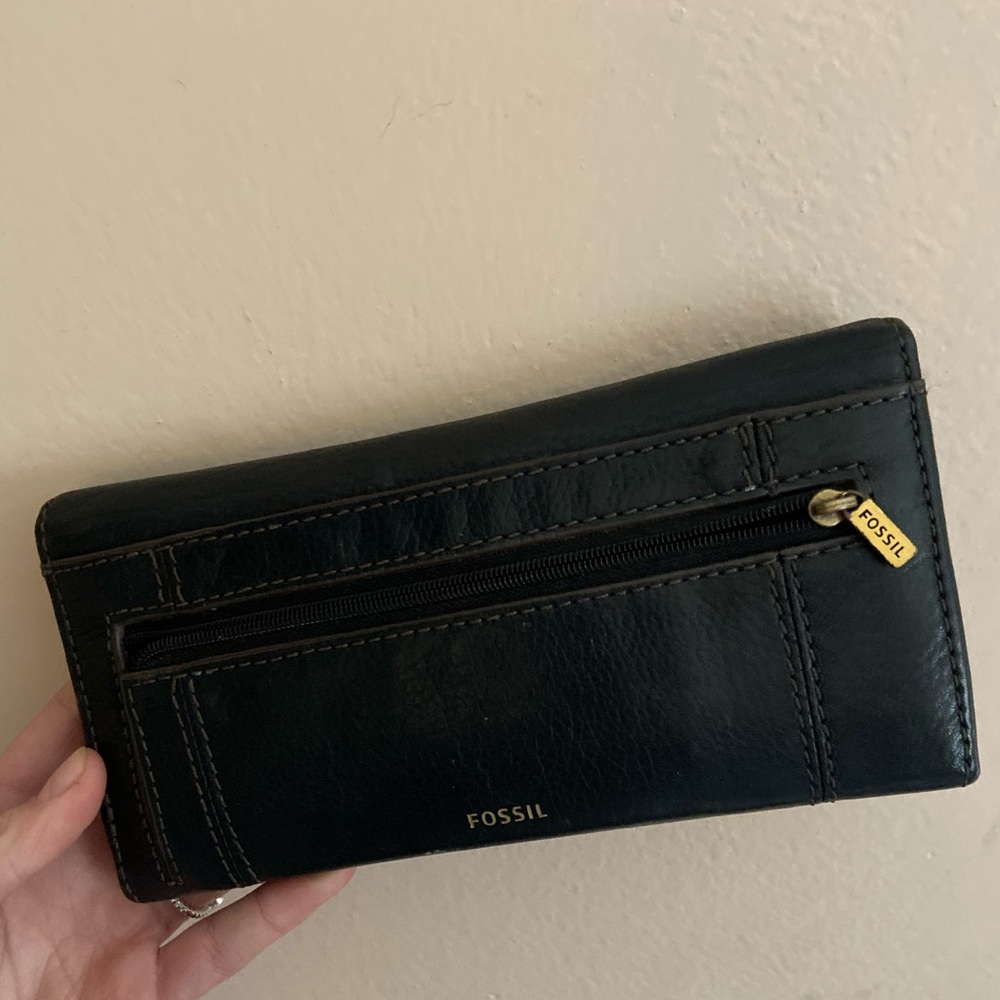 Black Leather Fossil Wallet